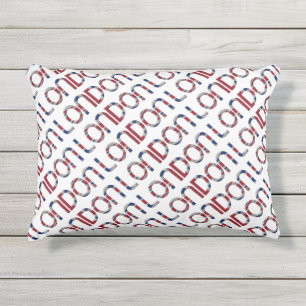 London Union Jack British Flag Typography Elegant Buitenkussen
