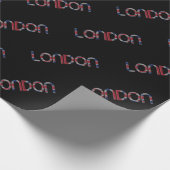 London Union Jack British Flag Typography Elegant Cadeaupapier (Hoek)
