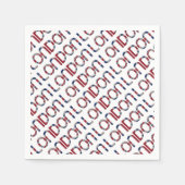London Union Jack British Flag Typography Elegant Servetten (Voorkant)