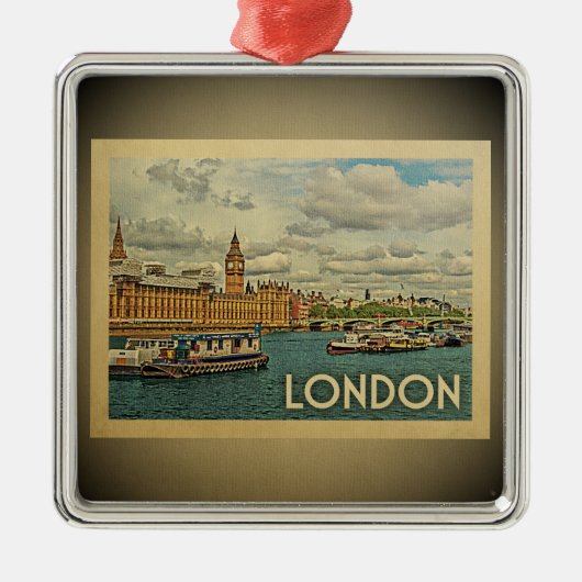 London Vintage Travel Ornament UK (Voorkant)