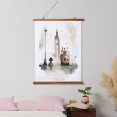 London waterverf print hangend wandkleed (Slaapkamer)