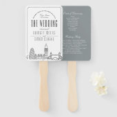 London Wedding | Weddenschap-programma Hand Fan Handwaaier (Voorkant en achterkant)