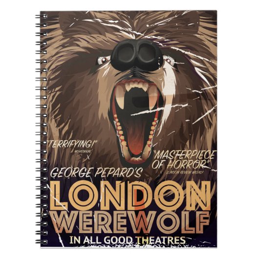 London Werewolf  Movie poster Notitieboek (Voorkant)