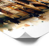 London-Westminster Abbey (D), Waterverf Poster (Hoek)