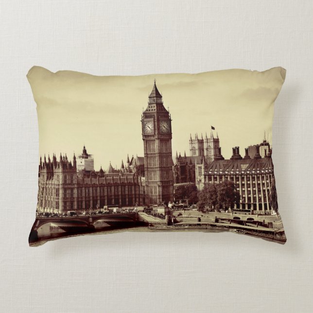 London Westminster met Big Ben en bridge. Accent Kussen (Voorkant)