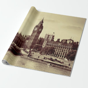 London Westminster met Big Ben en bridge. Cadeaupapier