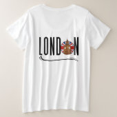 London Women Plus Size T-Shirt (Design achterkant)