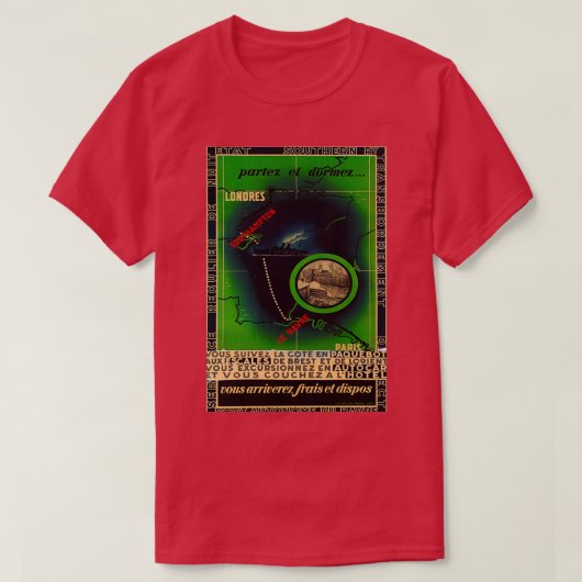 Londonrez Paris vintage poster T-shirt (Design voorkant)