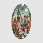 London's Feestelijke Splendor - Levendige Kerstaut Ornament (voorkant)