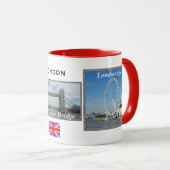 Londres 3 panneaux rouge Londres Combo Mug (Devant droit)