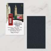 Londres à Noël, Invitation de Billet de Fête de No (Devant / Derrière)