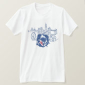 Londres Angleterre Anglais Bulldog TShirt (Design devant)