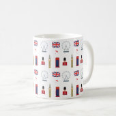 Londres Angleterre Skyline Icon Coffee Mug (Devant droit)