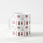 Londres Angleterre Skyline Icon Coffee Mug (Devant gauche)