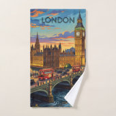 Londres Angleterre Voyage Art Vintage (Serviette à main)