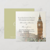 Londres Big Ben a personnalisé le faire-part de (Devant / Derrière)