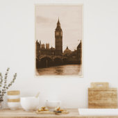 Londres - Big Ben - Thames - Poster (Cuisine)