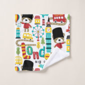 Londres Big City Et Bear Guard Motif (Gant de toilette)