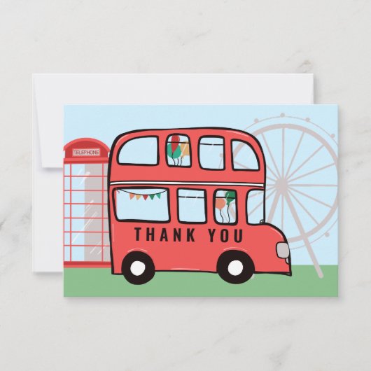 Londres British Bus Merci d'anniversaire (Devant)