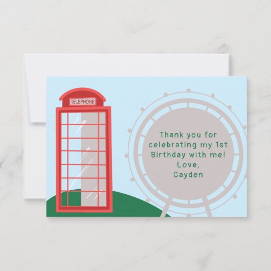 Londres British Bus Merci d'anniversaire (Dos)