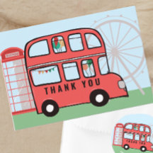 Londres British Bus Merci d'anniversaire