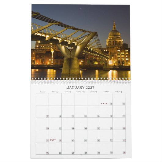 Londres - calendrier de tirs de nuit (Jan 2027)