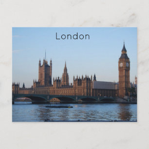Londres, Carte postale des Chambres du Parlement