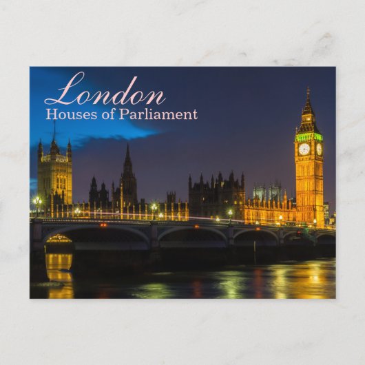 Londres - Carte postale du Parlement (Devant)