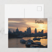 Londres - Carte postale River Thames Sunrise (Devant / Derrière)