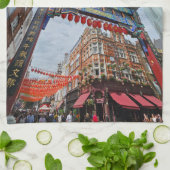 Londres Chinatown Gate vue thé serviette (Plié)
