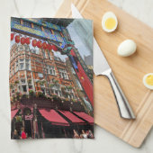 Londres Chinatown Gate vue thé serviette (Quart Plié)