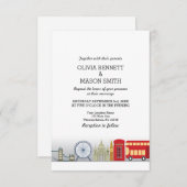 Londres Faire-part de mariage Angleterre (Devant / Derrière)