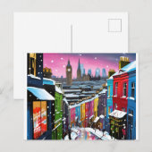Londres, hiver - Carte Noël 005 (Devant / Derrière)