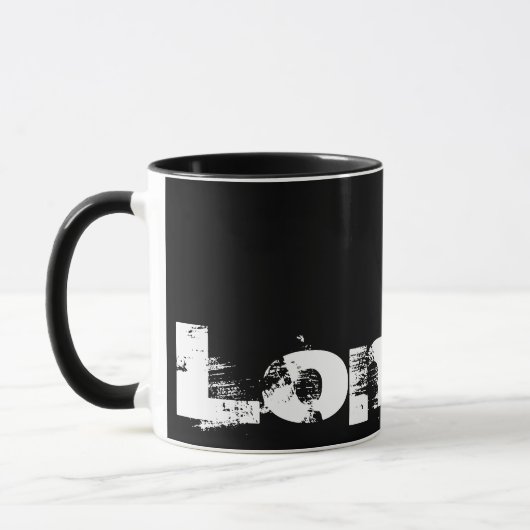 Londres - Mug De Style Noir Et Blanc Cool (Gauche)