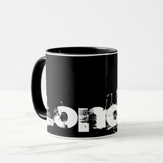 Londres - Mug De Style Noir Et Blanc Cool (Devant gauche)