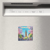Londres Skyline Fridge Magnet - Iconic UK Souvenir (In Situ (Lave-vaisselle))