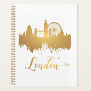Londres Skyline Gold Map City Angleterre Europe