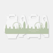 Londres Skyline Sage ballotins personnalisés (Déplié)