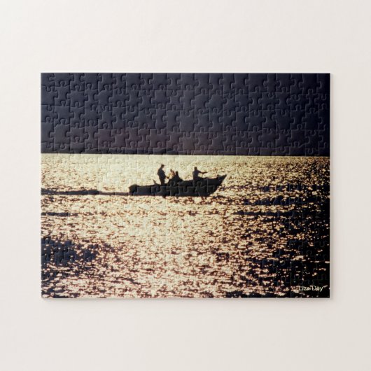 'Lone Boaters at Twilight' Jigzaag Puzzle Legpuzzel (Horizontaal)
