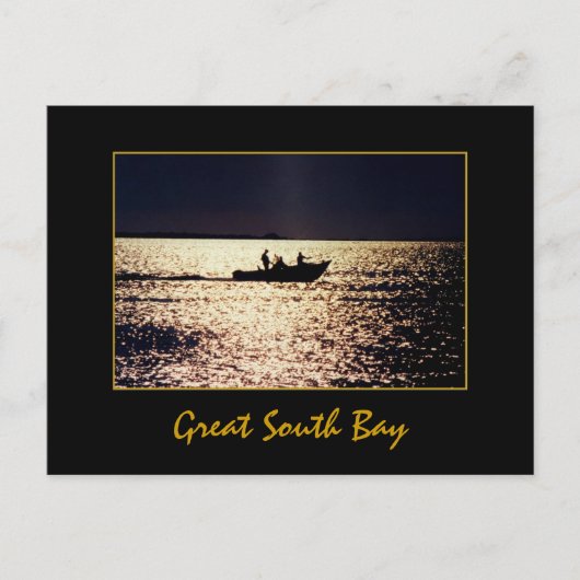 Lone Boaters bij Twilight Briefkaart (Voorkant)