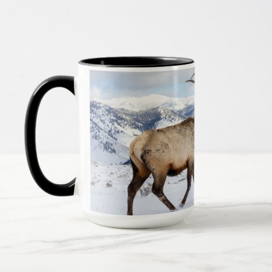 Lone Bull Elk | Nationaal Park Yellowstone Mok (Links)