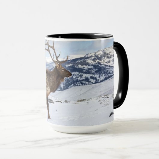 Lone Bull Elk | Nationaal Park Yellowstone Mok (Voorkant rechts)