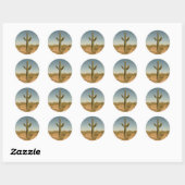 Lone Cactus Ronde Sticker (Vel)