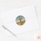 Lone Cactus Ronde Sticker (Envelop)