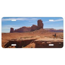 Lone Cowboy License Bord