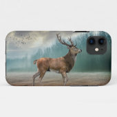 Lone Deer in Misty Forest Case-Mate iPhone Case (Achterkant (horizontaal))