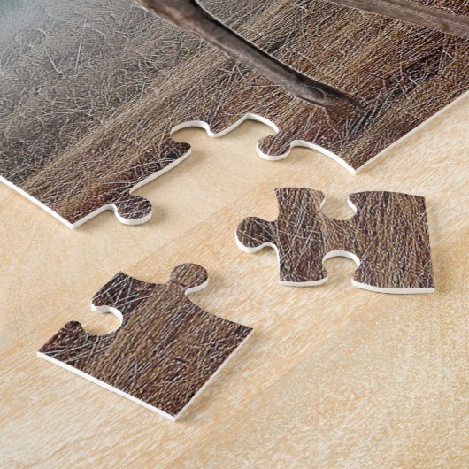 Lone Deer in Misty Forest Legpuzzel (Zijkant)