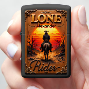 Lone Horse Ruiter Western Zonsondergang Case