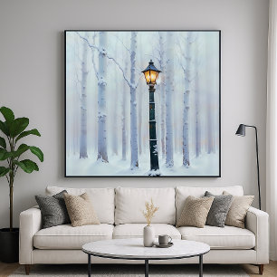 Lone Lamppost - Melancholy Art Design Poster