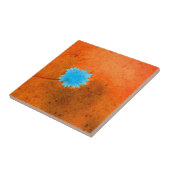 Lone Light Blue Flower Tegeltje (Zijkant)